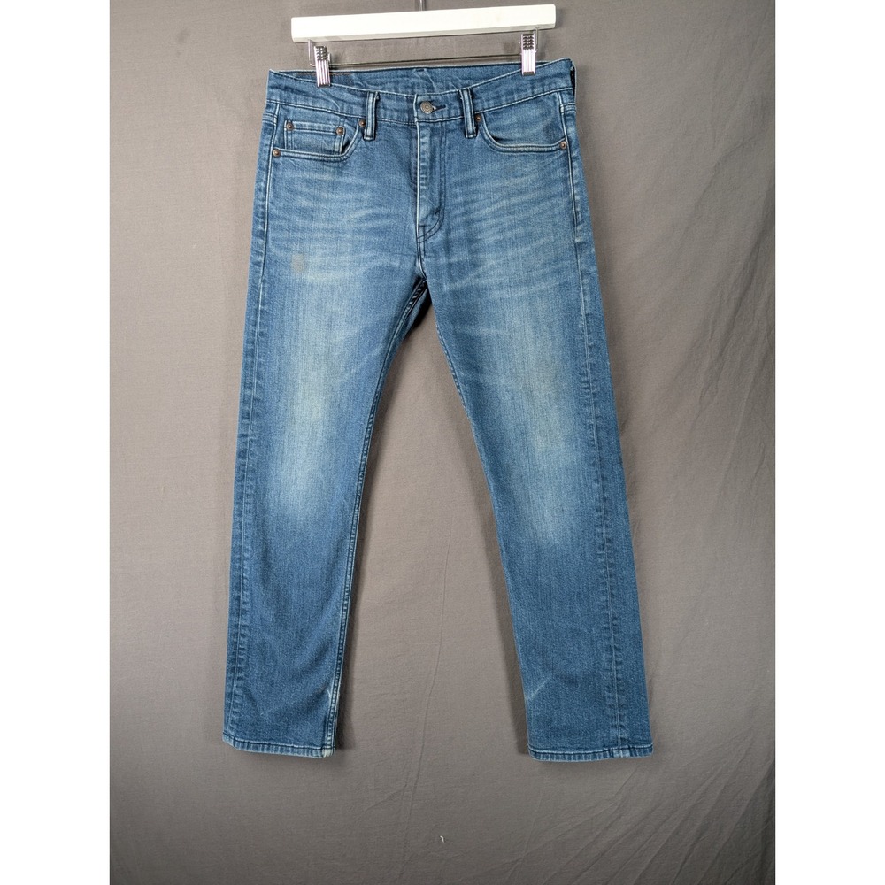 Levi 513 Slim Straight‎ Jeans Mens 31x30 Medium Wash Blue Denim